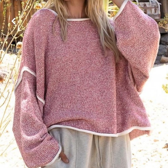 New Oversized Wide Sleeve Pullover Sweater - Picture 2 of 8